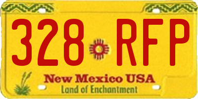 NM license plate 328RFP