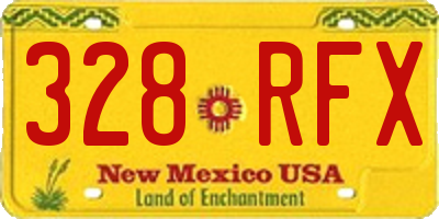 NM license plate 328RFX