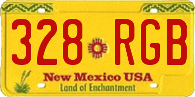 NM license plate 328RGB