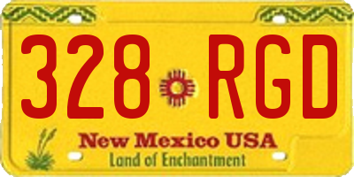 NM license plate 328RGD