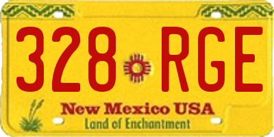 NM license plate 328RGE