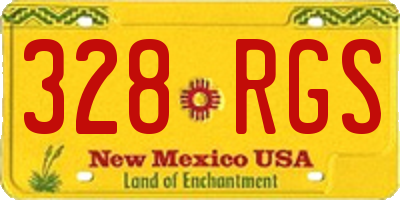NM license plate 328RGS