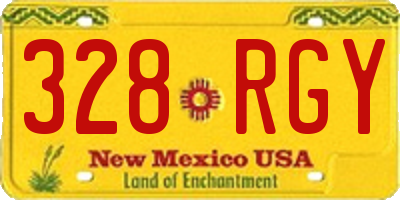 NM license plate 328RGY