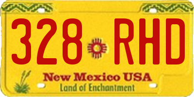 NM license plate 328RHD