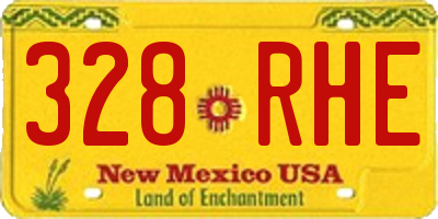 NM license plate 328RHE