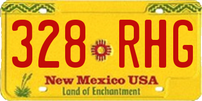 NM license plate 328RHG