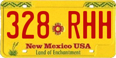NM license plate 328RHH