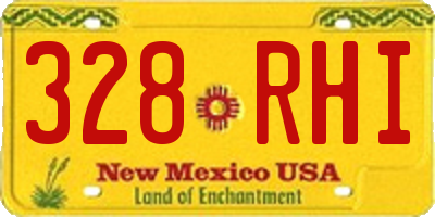 NM license plate 328RHI