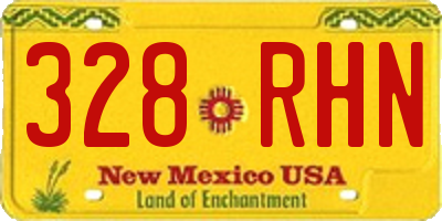 NM license plate 328RHN