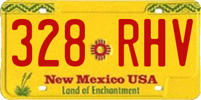 NM license plate 328RHV