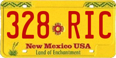 NM license plate 328RIC