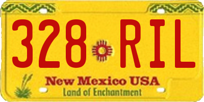 NM license plate 328RIL