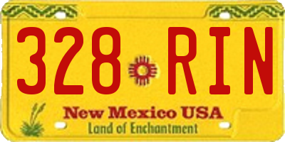 NM license plate 328RIN