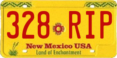 NM license plate 328RIP