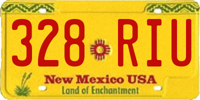 NM license plate 328RIU