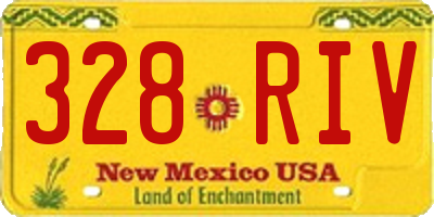 NM license plate 328RIV