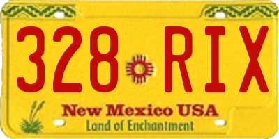 NM license plate 328RIX