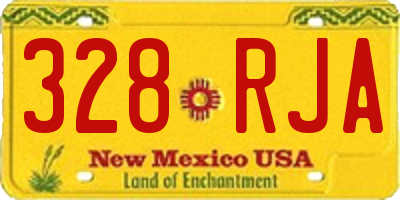 NM license plate 328RJA