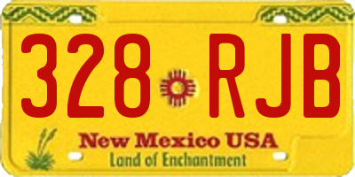 NM license plate 328RJB