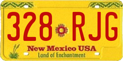 NM license plate 328RJG