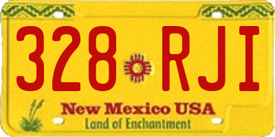 NM license plate 328RJI