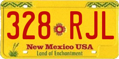 NM license plate 328RJL
