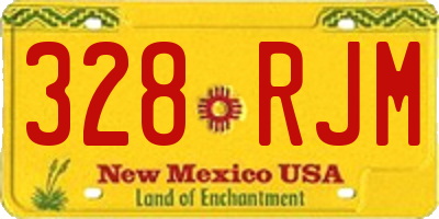 NM license plate 328RJM