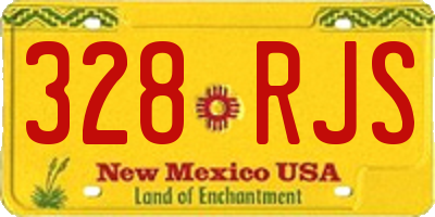NM license plate 328RJS