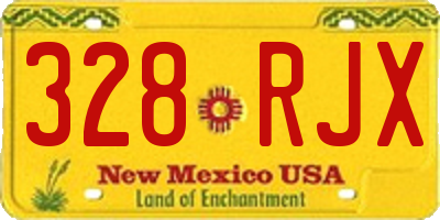 NM license plate 328RJX