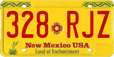 NM license plate 328RJZ