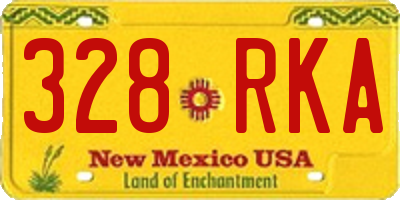 NM license plate 328RKA