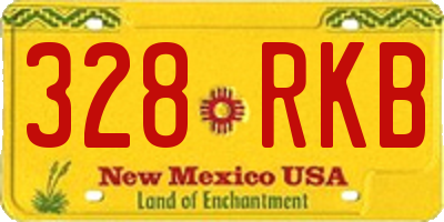NM license plate 328RKB