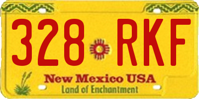 NM license plate 328RKF