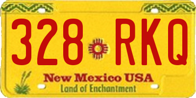 NM license plate 328RKQ