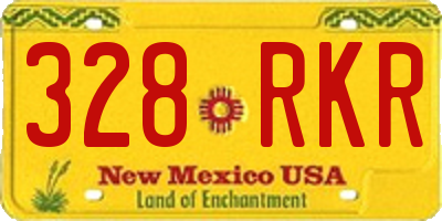 NM license plate 328RKR