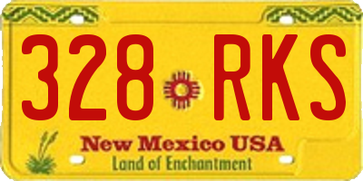 NM license plate 328RKS