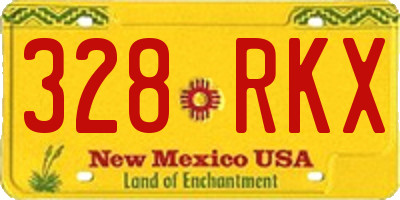 NM license plate 328RKX