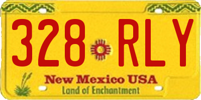 NM license plate 328RLY