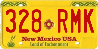 NM license plate 328RMK