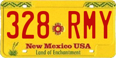 NM license plate 328RMY