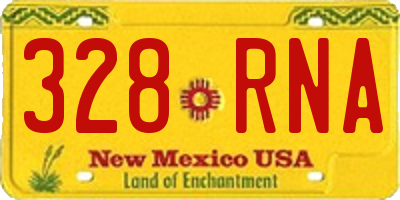 NM license plate 328RNA