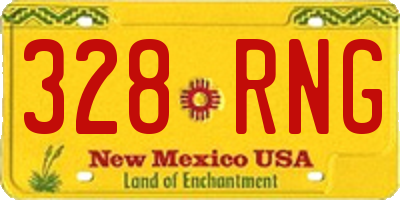 NM license plate 328RNG