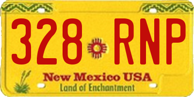 NM license plate 328RNP