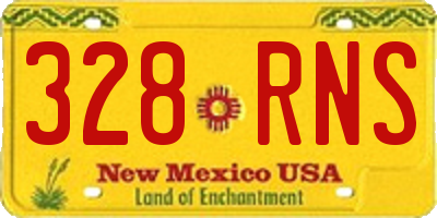 NM license plate 328RNS