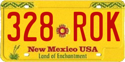 NM license plate 328ROK