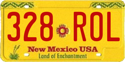NM license plate 328ROL