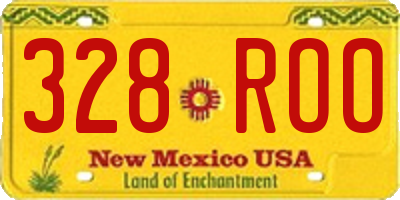 NM license plate 328ROO