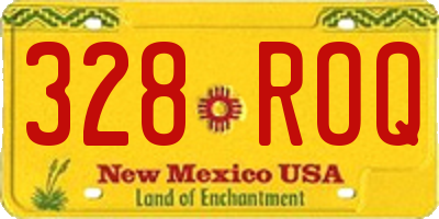 NM license plate 328ROQ