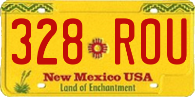 NM license plate 328ROU
