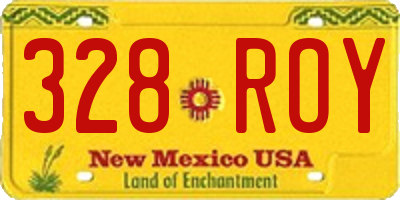 NM license plate 328ROY